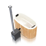 HotTub Badefass mit GFK-Einsatz für 2 Personen | 1.85 x 0.95