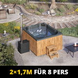 HotTub Badefass mit GFK-Einsatz für 8 Personen | 2×1,7
