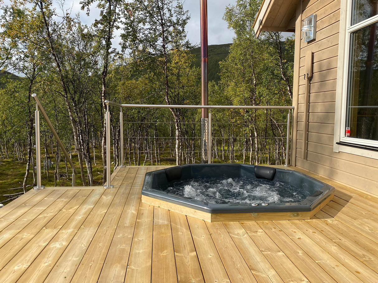 HotTub GFK Einbau-Badefass für 6 Personen | 2×2