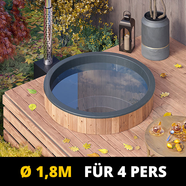 HotTub GFK Einbau-Badefass für 4 Personen | Ø 1.8 m