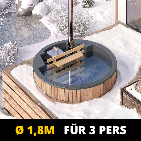 HotTub GFK Einbau-Badefass für 3 Personen | Ø 1.8 m
