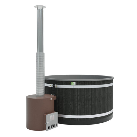 Kirami Annex Family L | Badefassset mit Holzofen | 200 cm / 42 kW