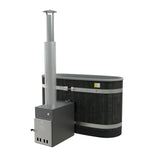 Kirami Annex Tiny S | Badefassset mit Holzofen | 170 cm / 22 kW
