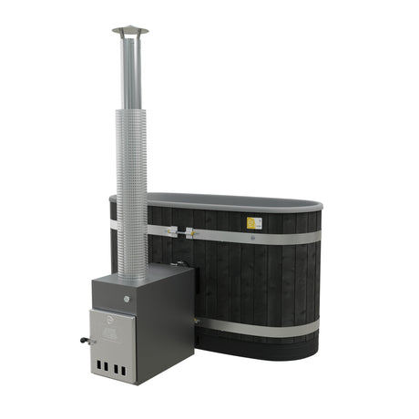 Kirami Annex Tiny S | Badefassset mit Holzofen | 170 cm / 22 kW