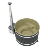 Kirami Comfort Steady M Badefass | Badefassset mit Holzofen | 170 cm / 35 kW