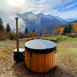 HotTub Badefass mit GFK-Einsatz für 4 Personen | Ø 1,8m