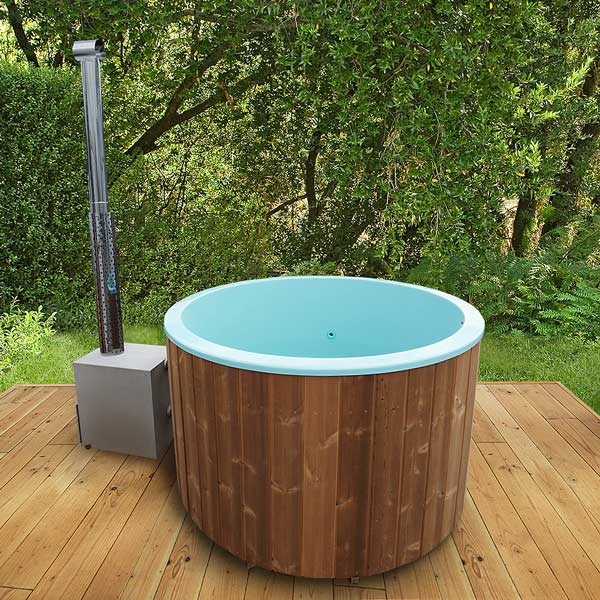 HotTub Badefass mit GFK-Einsatz für 4 Personen | Ø 1,8m
