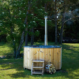 HotTub Badefass mit GFK-Einsatz für 6 Personen | 1.8 × 1.8