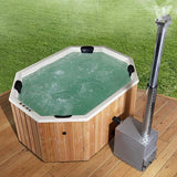 HotTub Badefass mit GFK-Einsatz für 9 Personen | 2,40×1,80