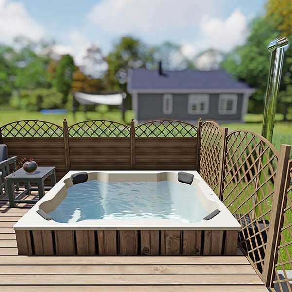 HotTub GFK Einbau-Badefass für 6 Personen | 2×1,7