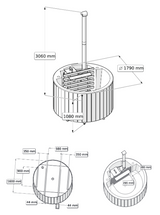 HotTub Badefass mit GFK-Einsatz für 3 Personen | Ø 1,8m