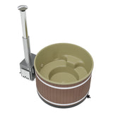 Kirami Comfort Steady M Badefass | Badefassset mit Holzofen | 170 cm / 29 kW