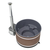 Kirami Comfort Steady M Badefass | Badefassset mit Holzofen | 170 cm / 29 kW