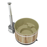 Kirami Comfort Steady M Badefass | Badefassset mit Holzofen | 170 cm / 29 kW