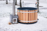 Kirami Comfort Steady M Badefass | Badefassset mit Holzofen | 170 cm / 29 kW