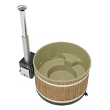 Kirami Comfort Steady M Badefass | Badefassset mit Holzofen | 170 cm / 35 kW