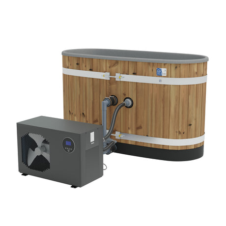 Kirami Premium Tiny S Dual | Badefassset mit Elektroofen und Filtersystem | 170 cm / 5 kW